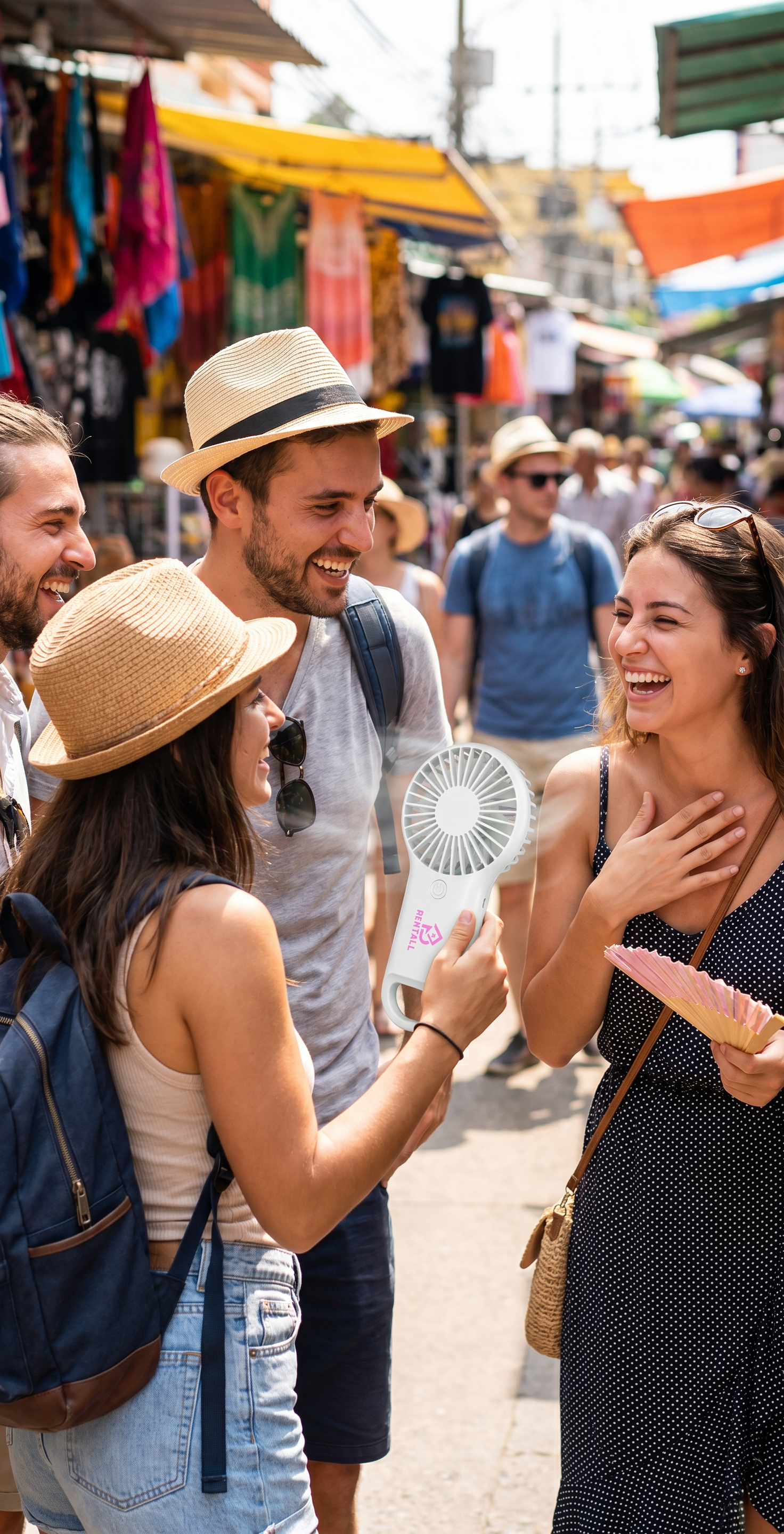 E-Z Breezy Mini Travel Fan — compact, stylish, portable personal cooling fan